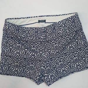 blue and white shorts